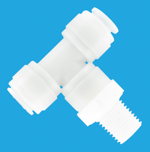 Food-grade push-in fittings T-connection male swivel tapered in POM Pneumatic push-in fittings