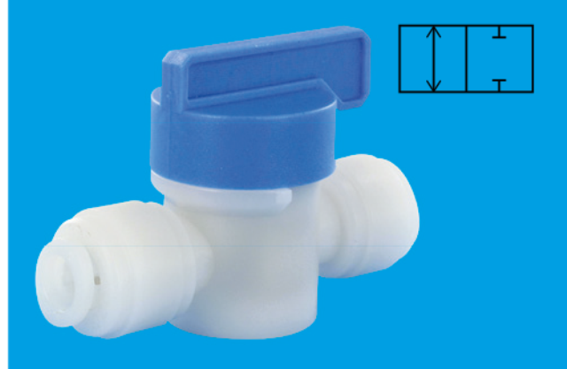 Manual valves with push-in connections food grade in POM Pneumatic push-in fittings