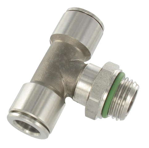 Stainless steel BSP cylindrical swivel male T push-in fittings
