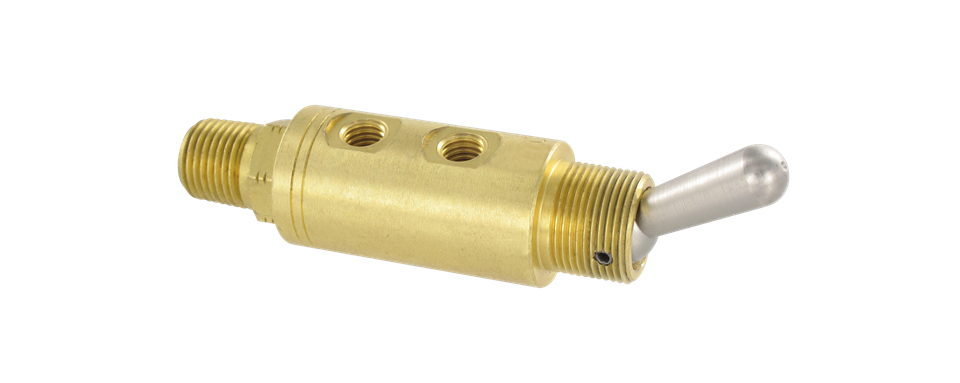 Pneumatic lever switches in brass - SENGA