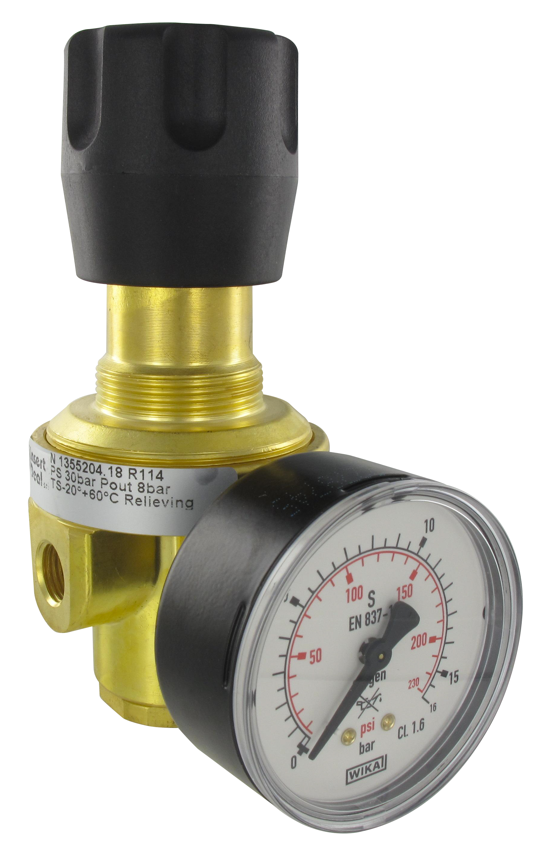 Pressure regulators in brass for compressed air, liquids, gases