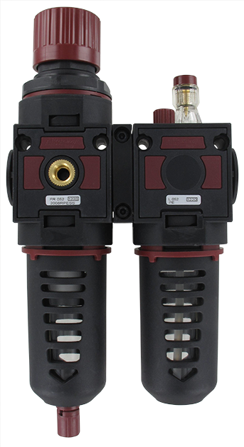 Solenoid shut-off valve with reduced dimensions, CNOMO standard G1/2'' FRL in technopolymer AIRCOMP® series (G1/4''- G1'')