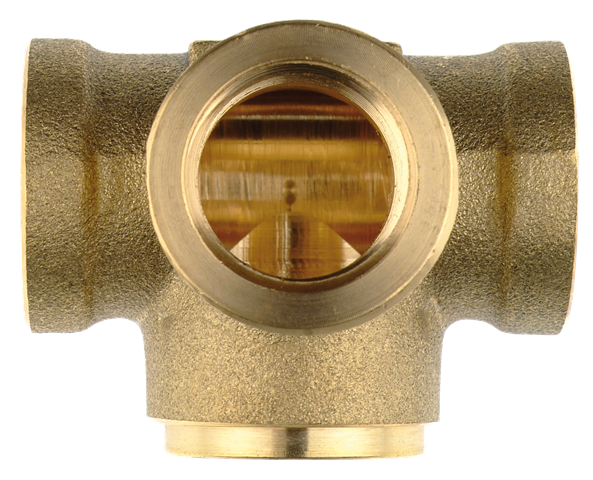 3-way rotary block fittings for braking systems