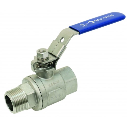 316 stainless steel male/female 1/2\" padlockable ball valve PN 64