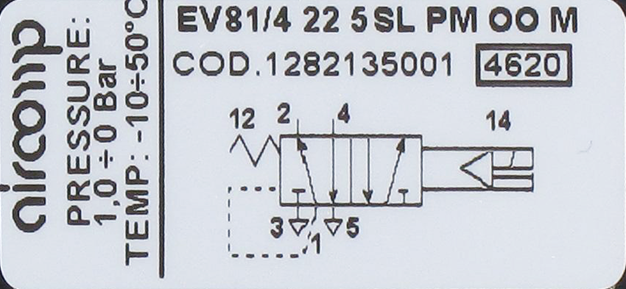 5/2 (G1/4'') electro-pneumatically operated valve monostable Pneumatic components