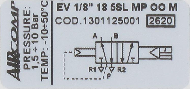 5/2-G1/8 mechanical monostable solenoid-pneumatic valve Pneumatic valves