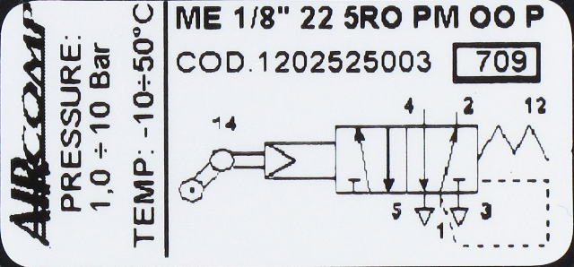 5/2-G1/8 servo-operated pneumatic spool valve mechanically operated one-way roller lever Pneumatic valves