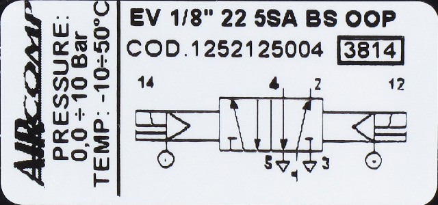 Bistable 5/2-G1/8 solenoid operated valve Pneumatic components