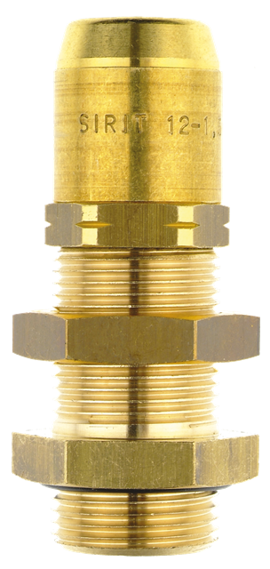 Bulkhead metric male-tube push-in fitting in brass for braking systems M22X1.5-T10/7