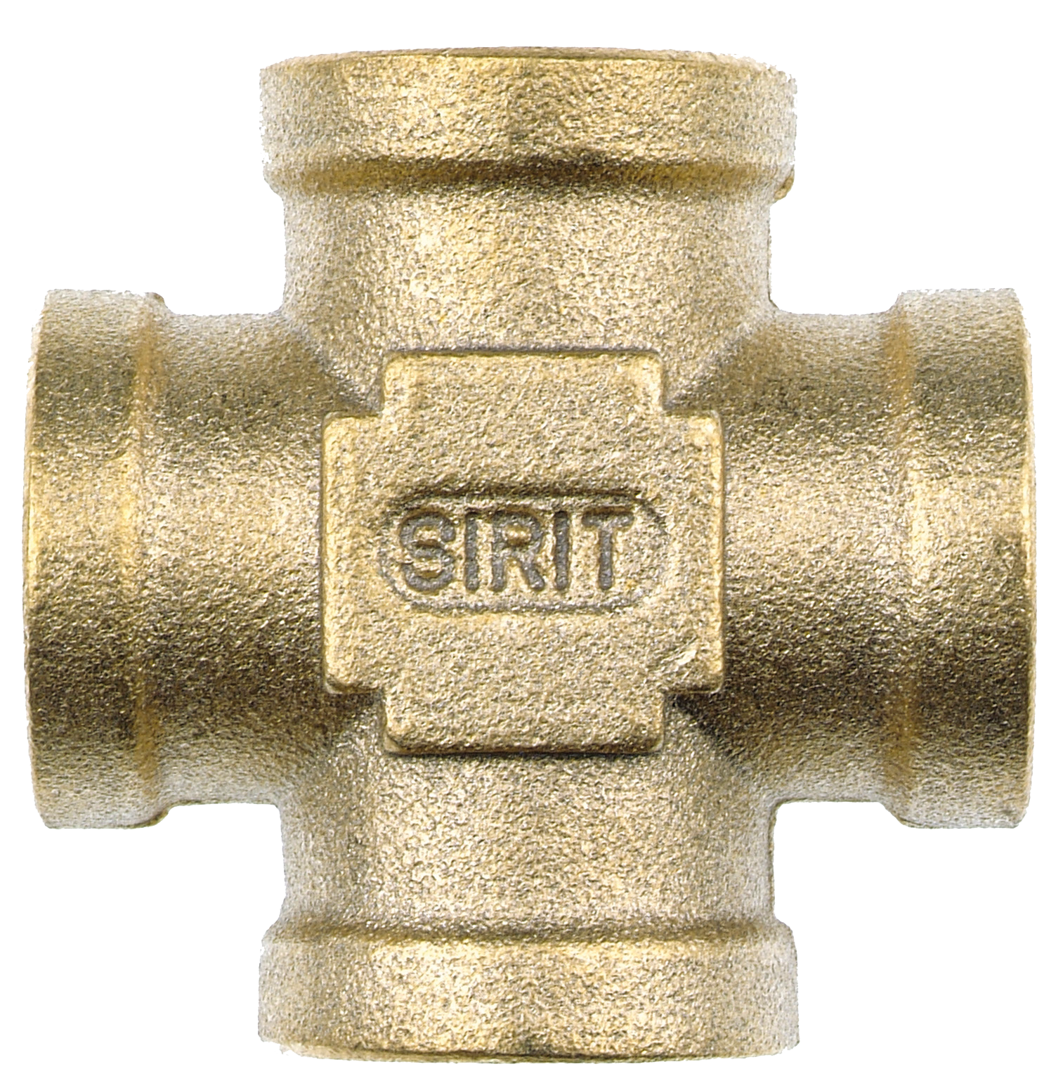 Cross push-in fittings F/F/F/F in brass for braking systems Pneumatic push-in fittings