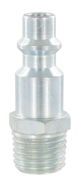 ISO-B profile BSP tapered male plug D5.5 mm in zinc plated steel 1/4 Quick-connect couplings