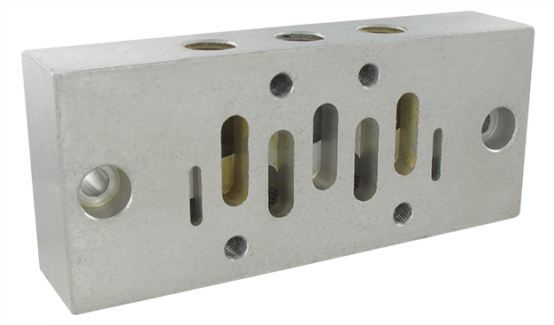 ISO size 2 single subbase 1/4\" side outlets