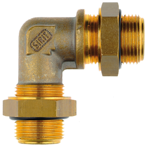 L push-in fittings face seal in brass  for braking systems