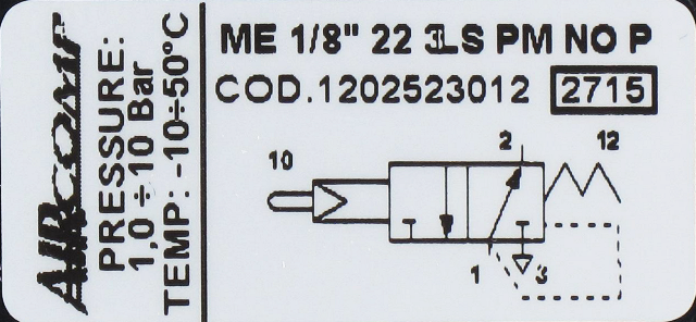 Mechanically operated spool pneumatic valve with servo-controlled lever 3/2-G1/8 Pneumatic components