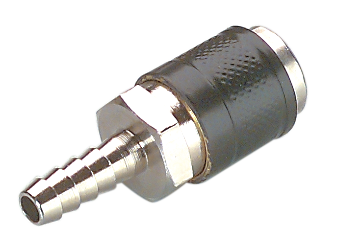 Mini-couplings double shut-off with barb connector 5 mm bore 185 - Mini-couplings double shut-off DN5