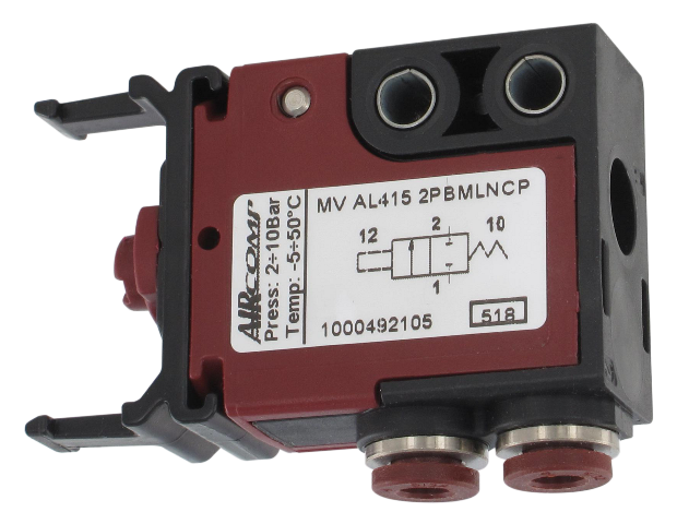 Mini distributeur pneumatique commande manuelle cde panneau 2/2-Ø4 latérales NF Composants pneumatiques