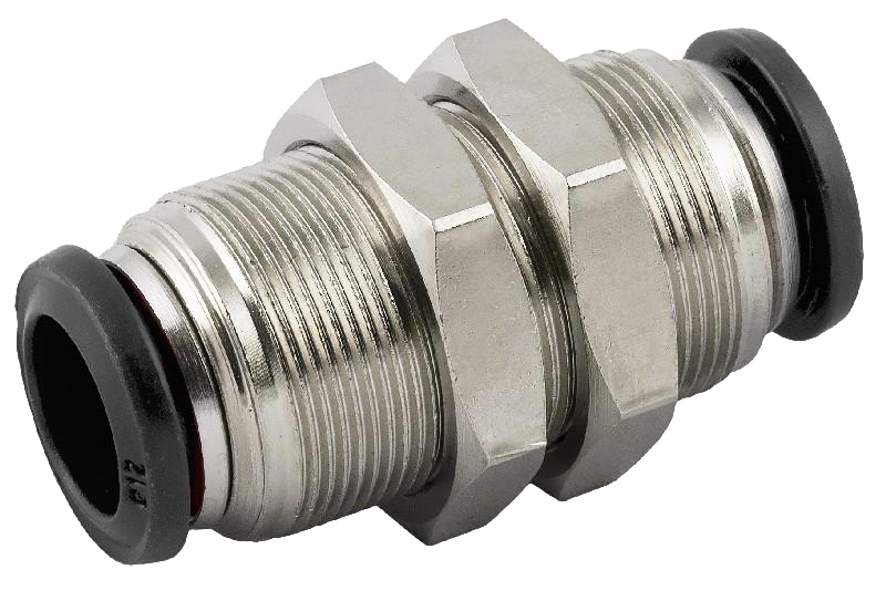 Bulkhead connector 4-M12x1 Pneumatic push-in fittings