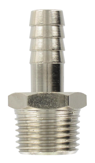 Nickel-plated brass conical male barb connector 1/2-11,5 Fittings and couplings