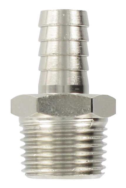 Nickel-plated brass conical male barb connector 1/2-12 Fittings and couplings