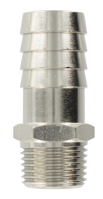 Nickel-plated brass conical male barb connector 1/2-21 Fittings and couplings