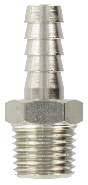 Nickel-plated brass conical male barb connector 1/4-8 Fittings and couplings