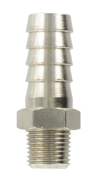 Nickel-plated brass conical male barb connector 1/8-10 Fittings and couplings