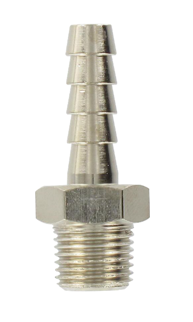 Nickel-plated brass conical male barb connector 1/8-6 Fittings and couplings