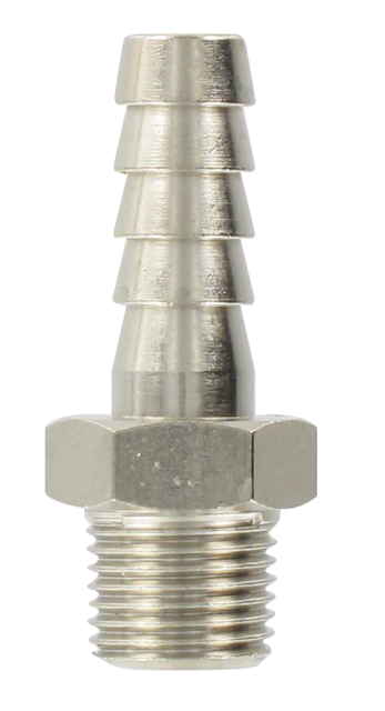 Nickel-plated brass conical male barb connector 1/8-7 Fittings and couplings