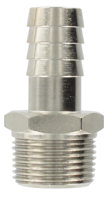 Nickel-plated brass conical male barb connector 3/4-18 Fittings and couplings