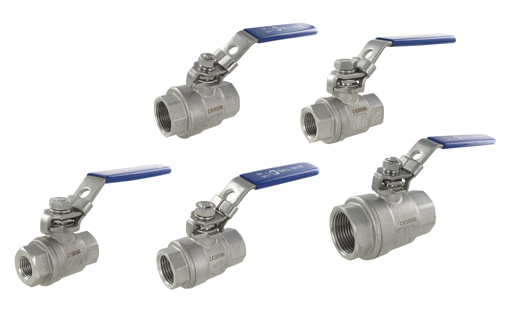 Padlockable stainless steel valves Ball valves and needle valves
