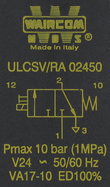 Pneumatic valve electrically operated 3/2 NC 24 V AC bistable manual override Pneumatic components