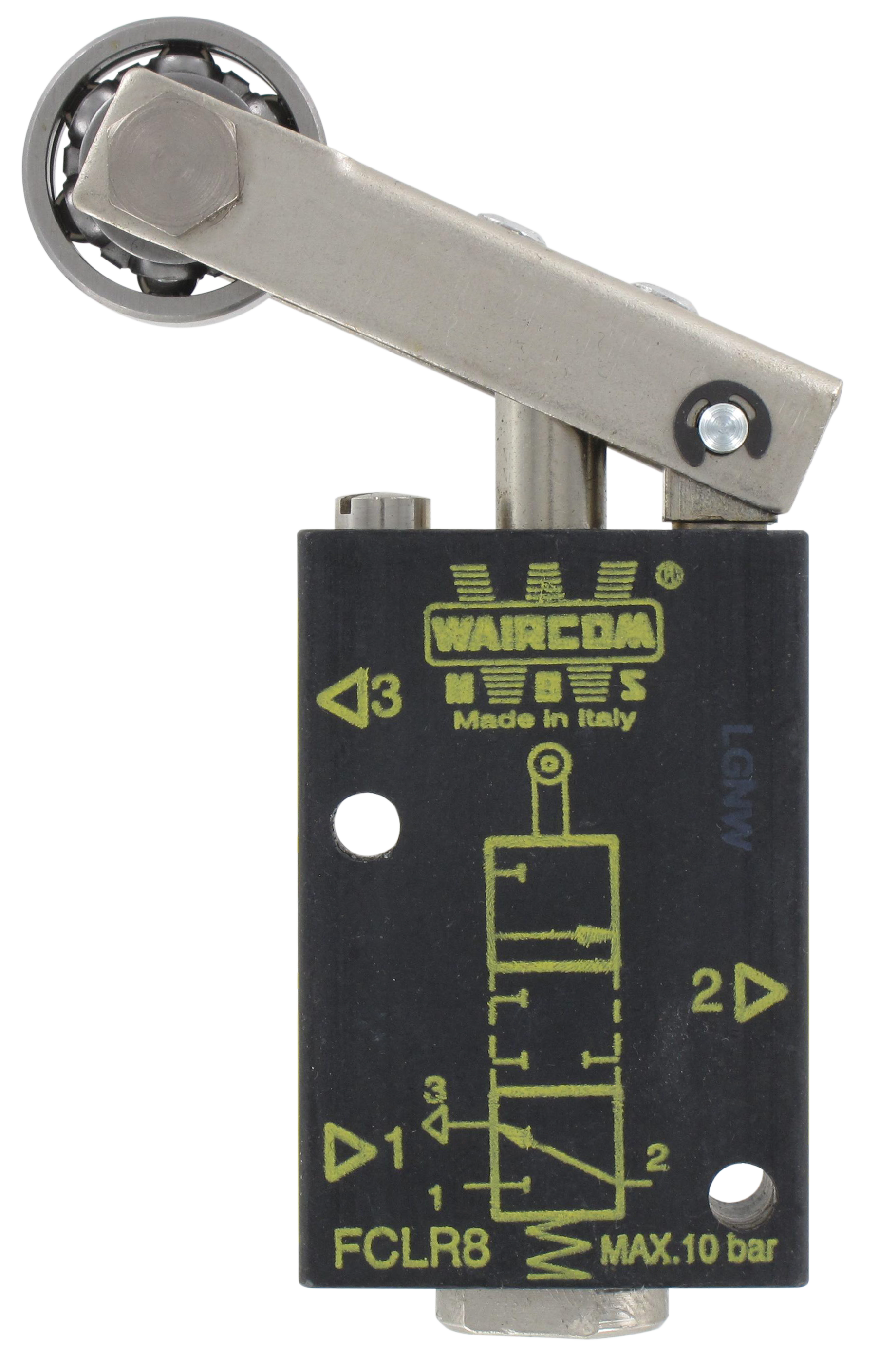 Pneumatic valves with metal roller lever 3/2 NC monostable non communicating ways (G1/8'' to G1/4'') Pneumatic components