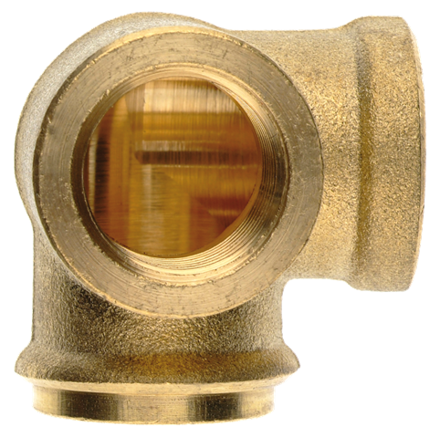 Push-in fittings 2 way L female swivel in brass for brake systems