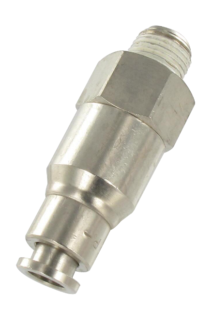 Raccords droit mâle, BSP conique, avec valve automatique