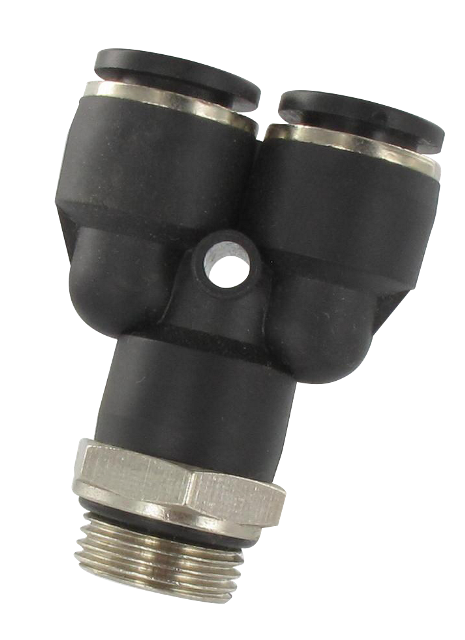 Resin swivel male BSP cylindrical Y push-in fittings