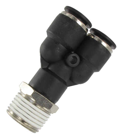 Resin swivel male BSP tapered Y push-in fitting T14-3/8 Fittings and couplings