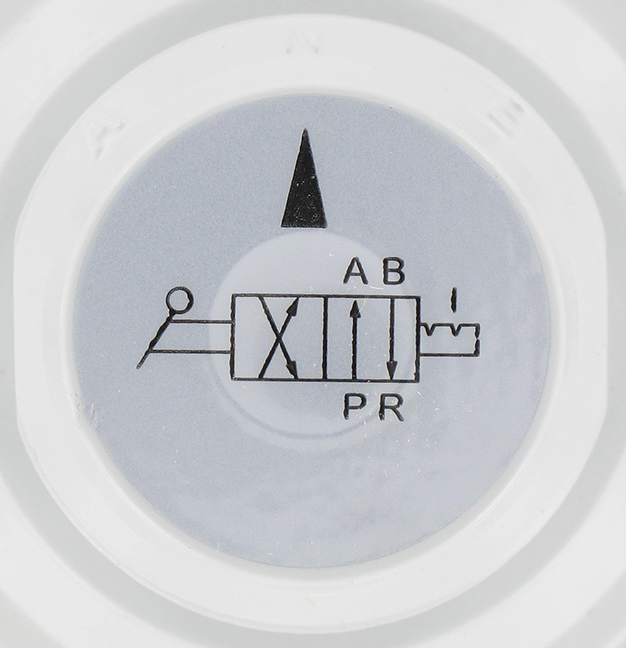 Rotary lever pneumatic valve 4/2-1/2'' bistable in metal Pneumatic components