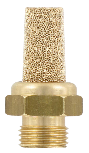 Silencers brass base, sintered bronze body Fittings and couplings