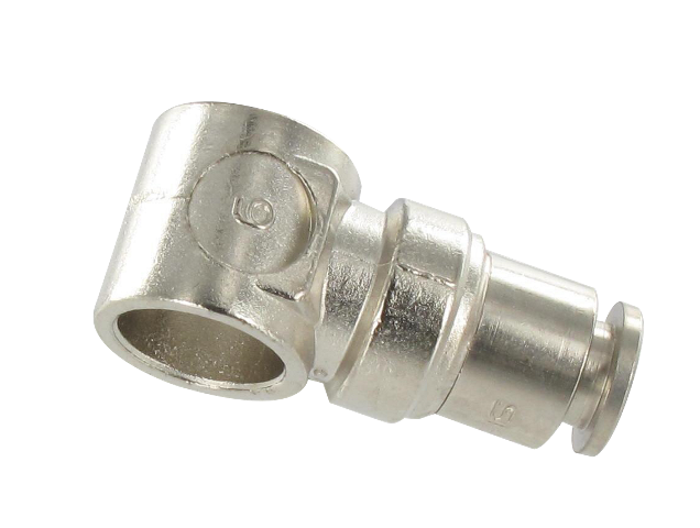 Single banjo fittings in nickel-plated brass