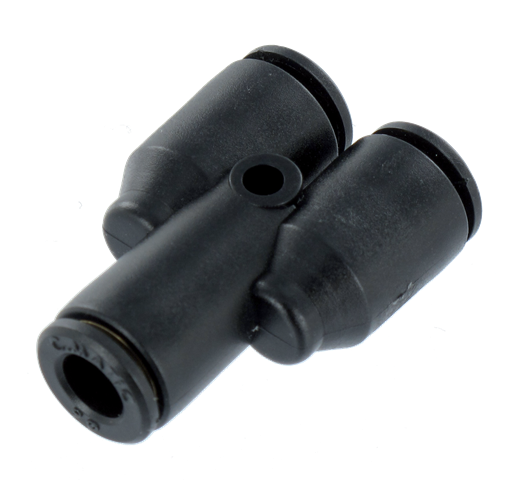Single equal technopolymer Y-fittings Pneumatic push-in fittings