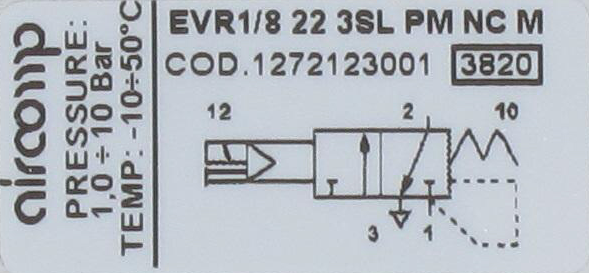 Solenoid air operated valve 3/2 NC (G1/8'') Pneumatic components