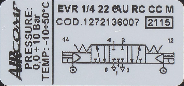 Solenoid operated valve 5/3-G1/4 Pneumatic components