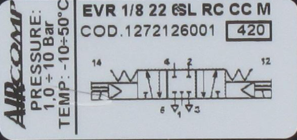 Solenoid operated valve 5/3-G1/8 Pneumatic components