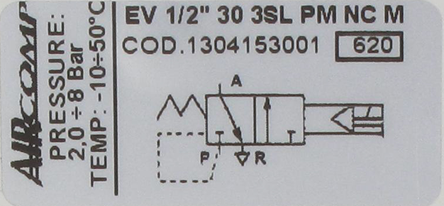 Solenoid pneumatic operated valve 3/2 NC (G1/2'') Pneumatic components