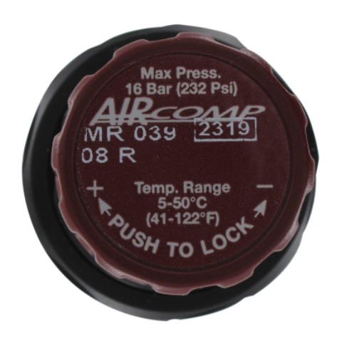 Standard micro regulator 1/8" precision 0-8 bar FRL in technopolymer AIRCOMP® series (G1/4''- G1'')