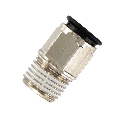 Straight male BSP tapered push-in fittings nickel-plated brass body 2800 - Push-in fittings in resin