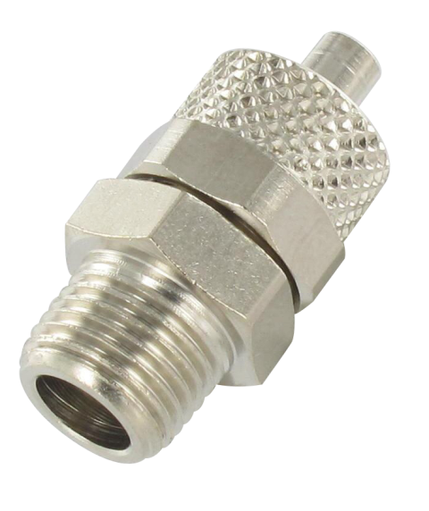 Straight male push-on fittings, BSP/NPT tapered thread