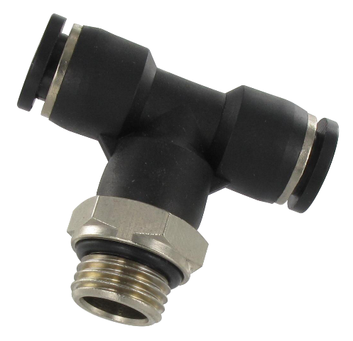 T push-in fitting male swivel BSP cylindrical in resin T10-3/8