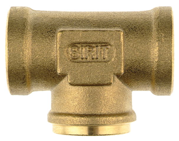 T swivel centre tap push-in fittings in brass for braking systems Pneumatic push-in fittings