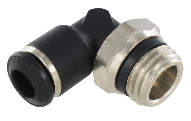 Technopolymer push-in fittings Male taper short swivel angle Pneumatic push-in fittings